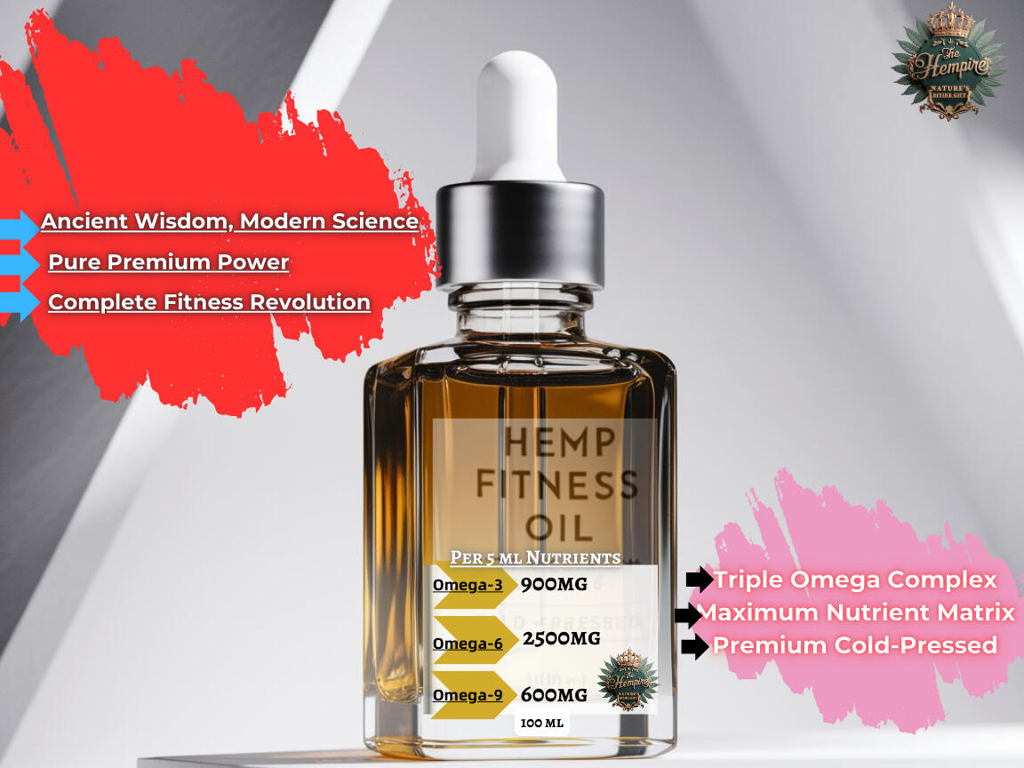 Hemp Fitness Oil – Wellness in Every Drop Hemp Oil for Cooking, Recovery and Wellness, A natural oil to boost immunity, heart health, and overall fitness